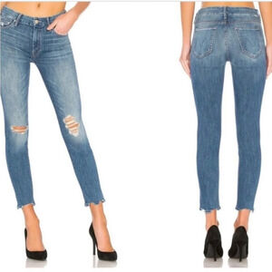 MOTHER The Looker Ankle Chew Jean in Mums The Word Medium Wash Distressed Sz 27